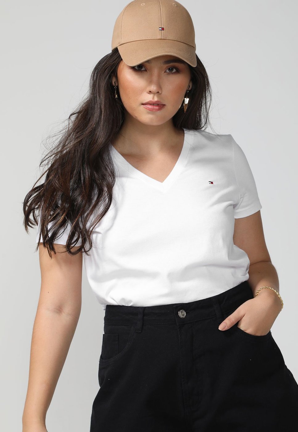 Imagem principal Camiseta Tommy Hilfiger Logo Bordado Branca branco Tommy Hilfiger branco