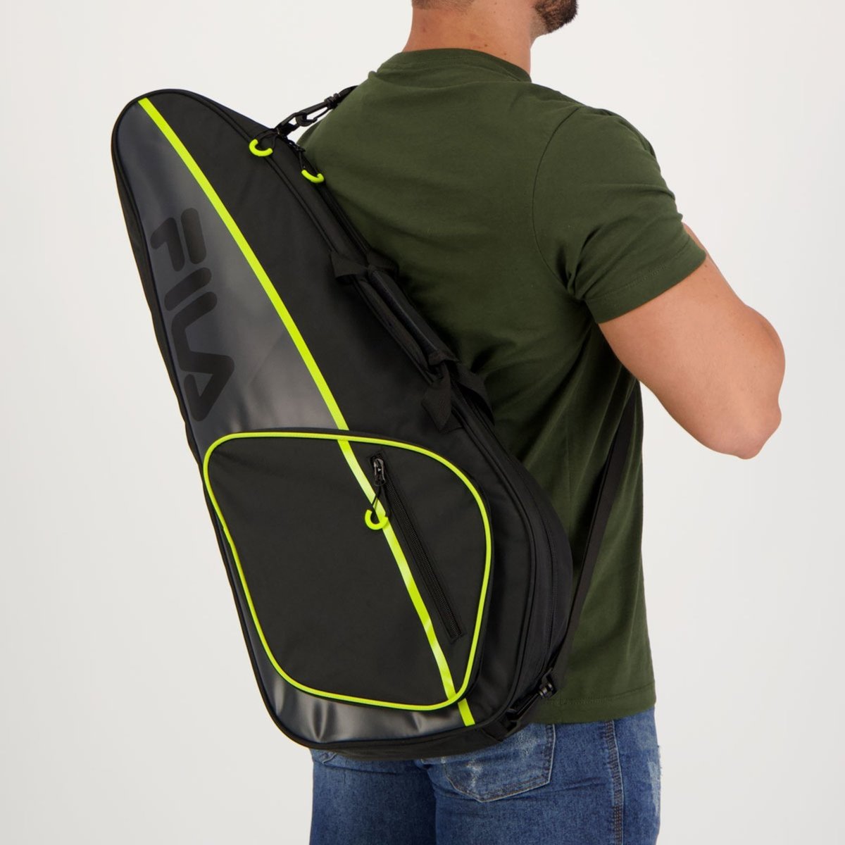 Imagem principal Raqueteira Fila Team Preta e Cinza preto Fila preto