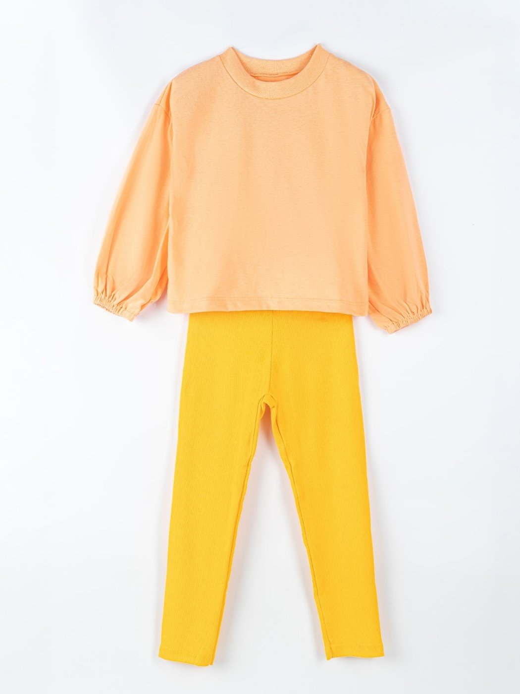 Imagem principal Infantil - Conjunto Menina em Malha e Legging Ribana Creme de Pitanga Bugbee amarelo/rosê Bugbee amarelo/rosê