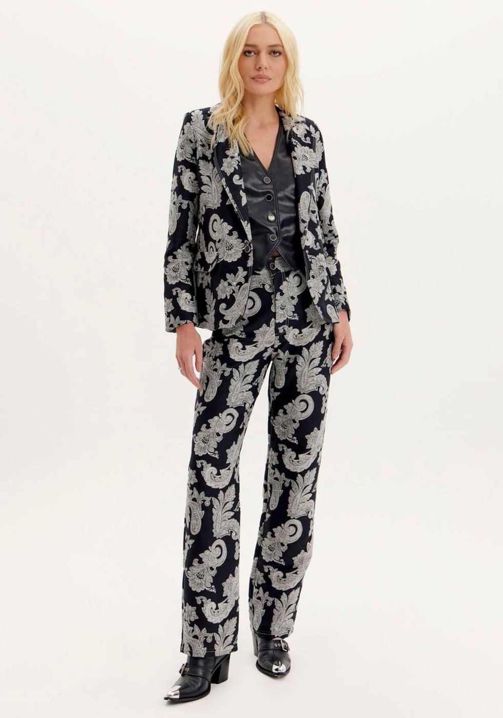 Calça Full Length Jacquard