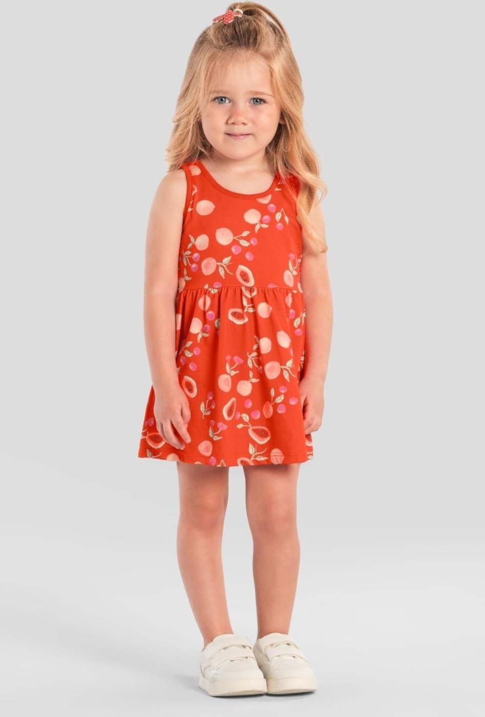 Imagem principal Infantil - Vestido menina de frutas Brandili vermelho