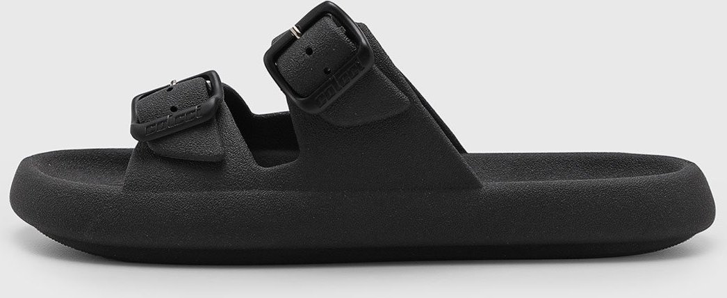 Rasteira Aberta Feminina Colcci duas tiras fivelas Preta