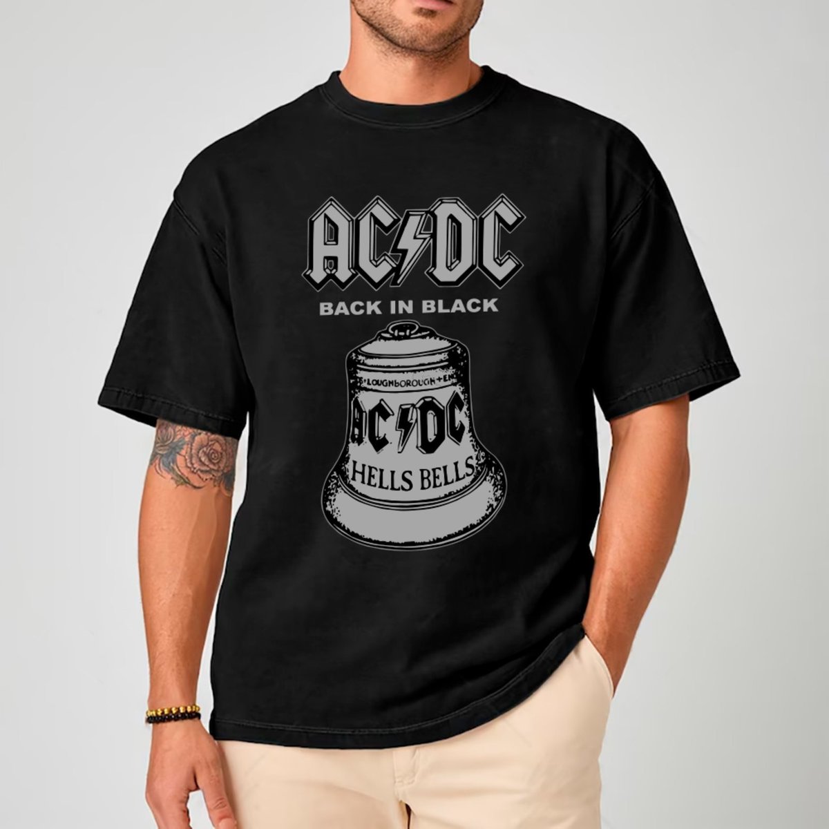 Imagem principal Camiseta Ousy Básica AC DC Hells Bells Estampa Clássica Unissex rosa ousy rosa