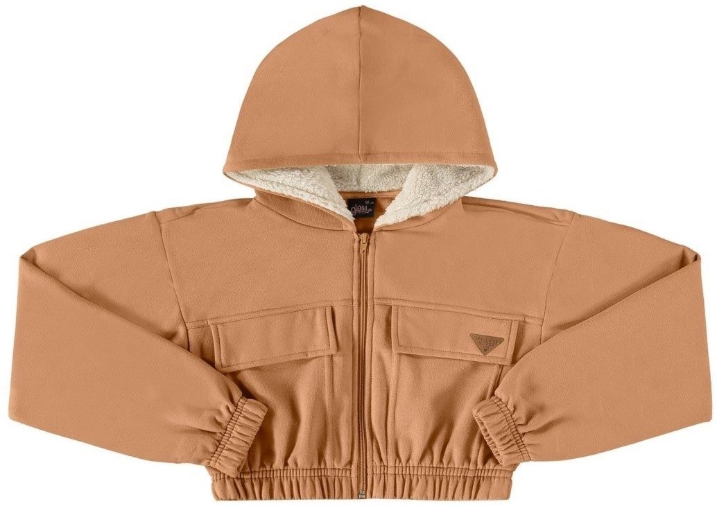 Imagem principal Infantil - Jaqueta em Moletom e Pelo Juvenil Gloss marrom Gloss marrom