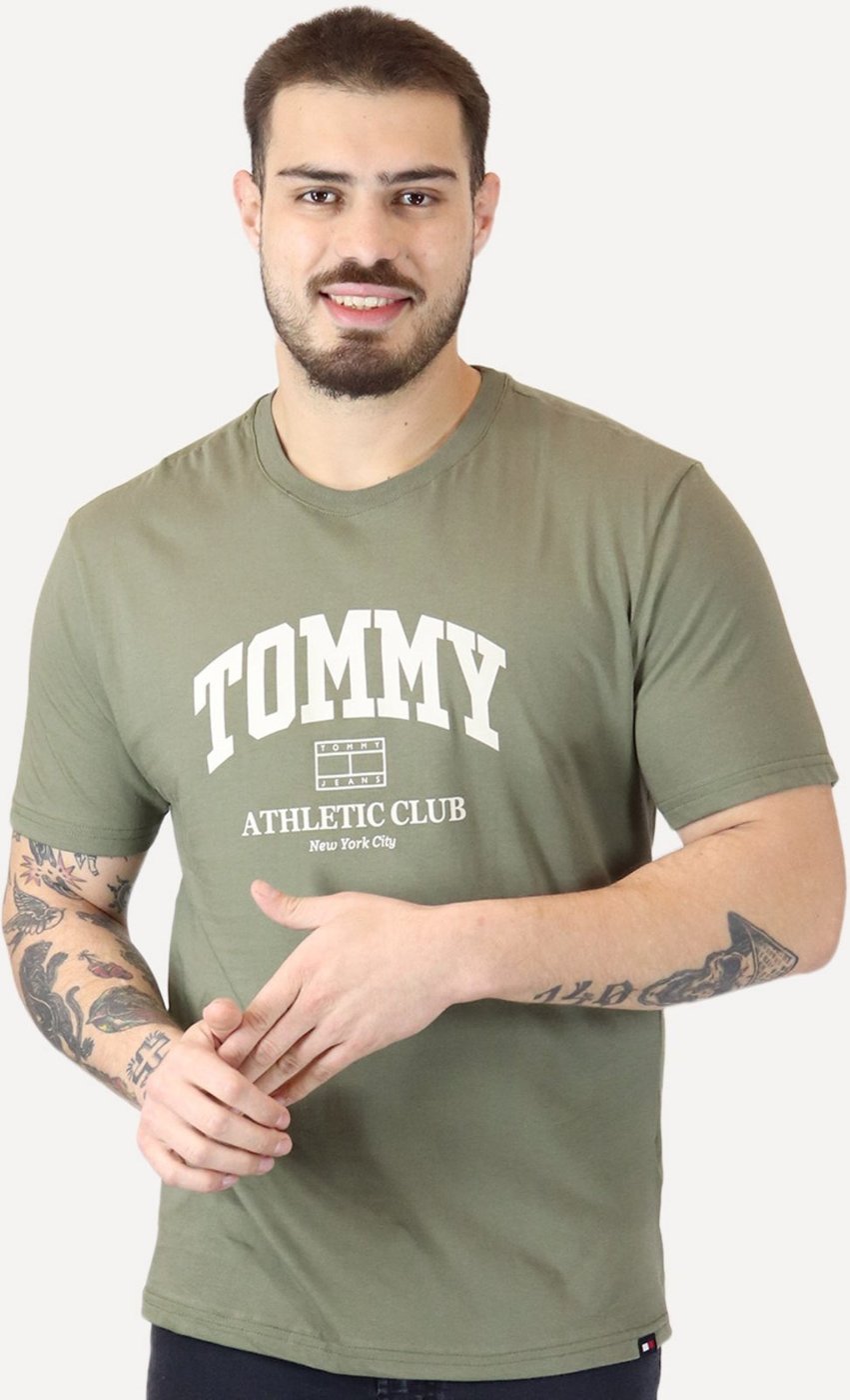 Imagem principal Camiseta Tommy Jeans Masculina Regular Athletic Club verde militar Tommy Jeans verde militar