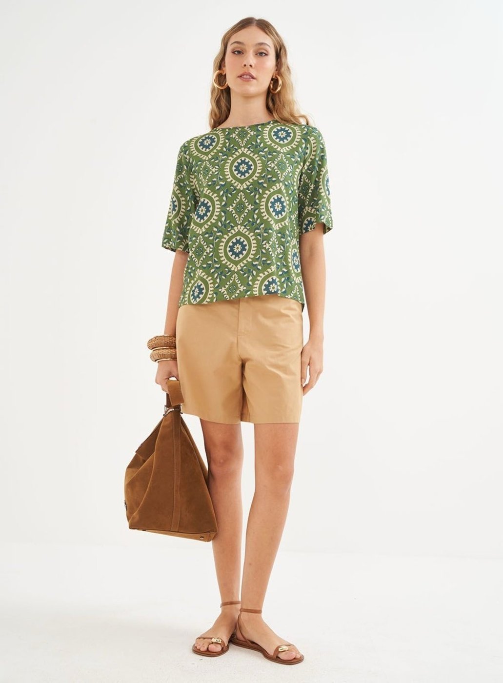 Imagem principal Blusa Estampada Colcci Tapestry verde Colcci verde