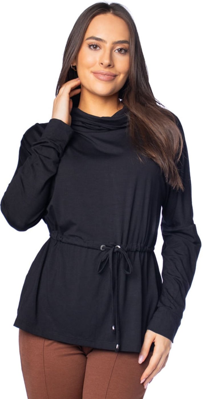 Blusa Feminina Olho Fatal Laço Gola Alta