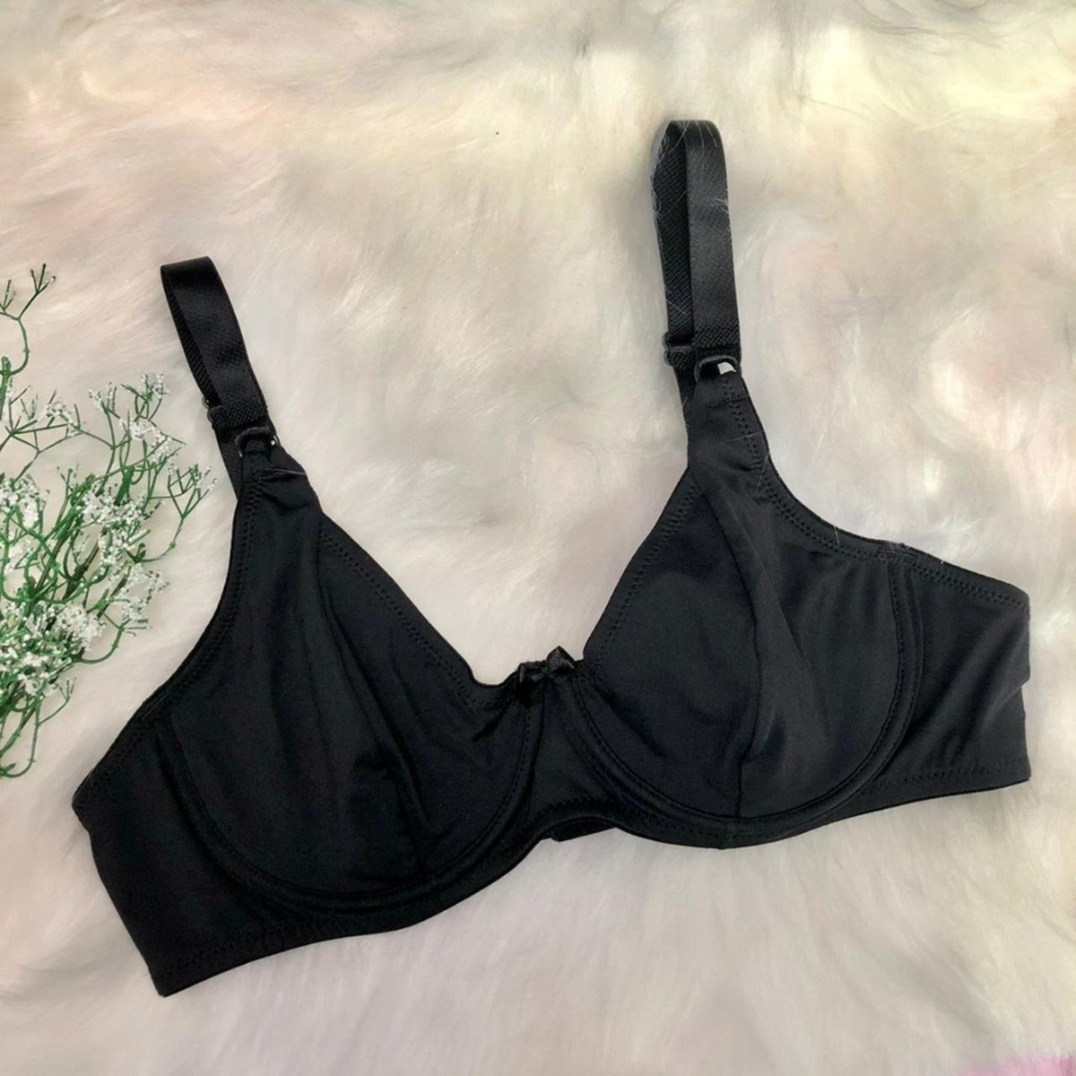 Imagem principal Sutiã meia taça sem bojo com aro COR PRETA Doce Encanto bege/branco/preto Doce Encanto bege/branco/preto