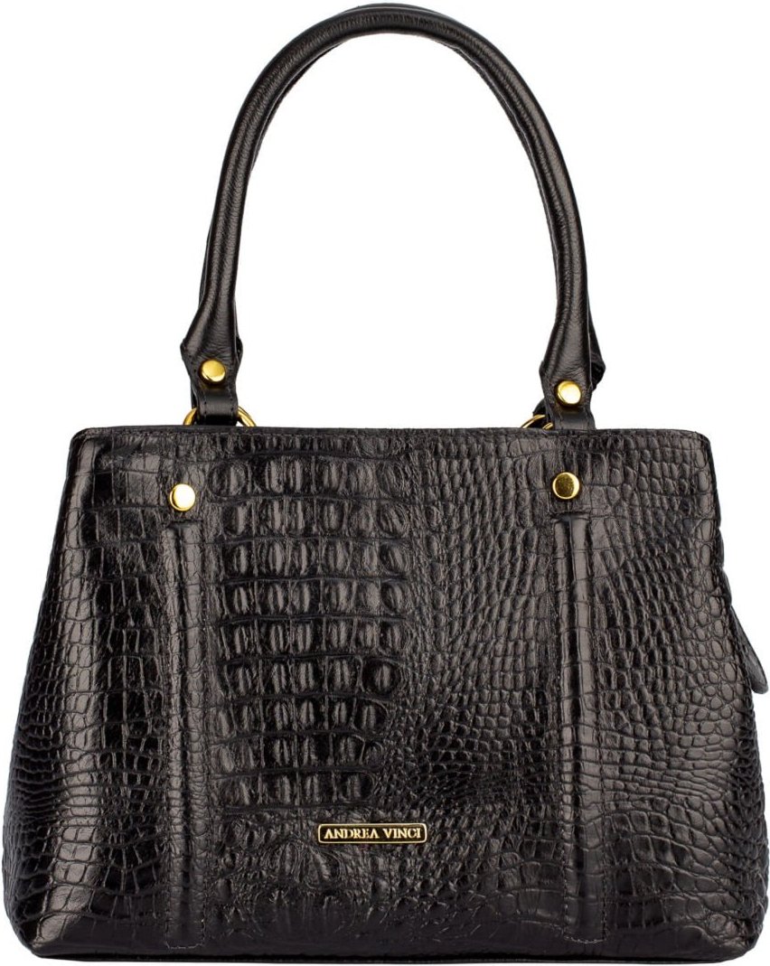 Imagem principal Bolsa de couro croco pequena Melina Andrea Vinci preto Andrea Vinci preto
