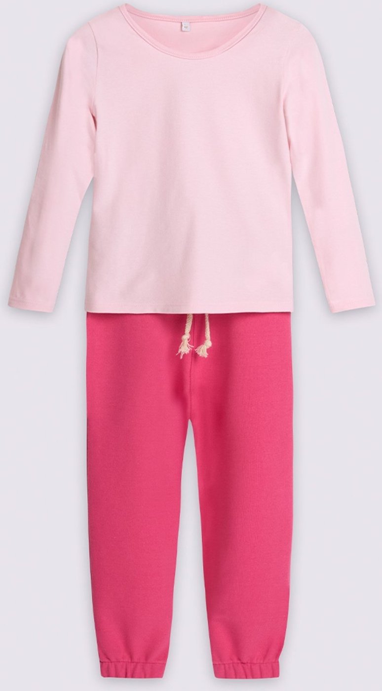 Infantil - Conjunto Bugbee Blusa Manga Longa Gola Redonda Calça Amarração Frontal Moletom Mosqueta