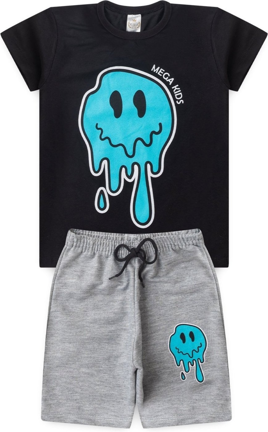 Imagem principal Infantil - Conjunto Verão Masculino Melting Face - Preto Mega Kids unico Mega Kids unico