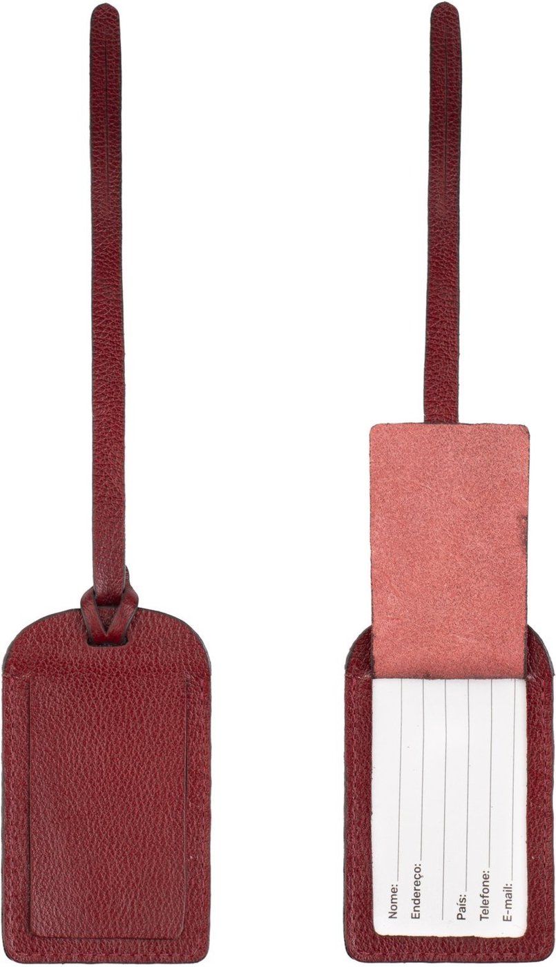 Tag Andrea Vinci De Viagem Em Couro Liso - Vermelha