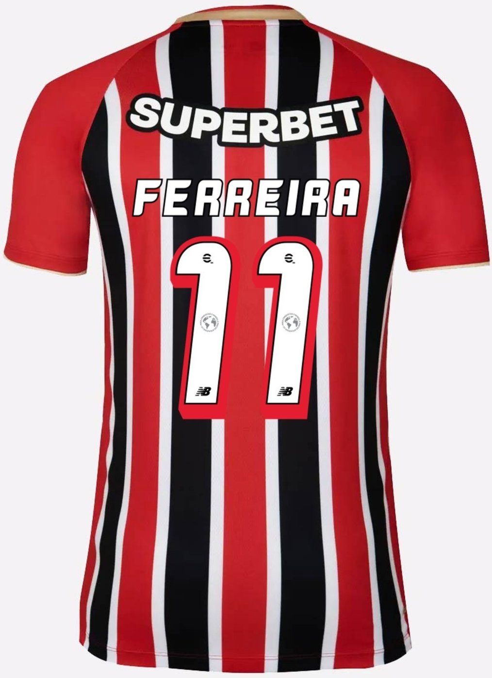 Imagem principal Camisa New Balance São Paulo II 2025 11 Ferreira branco New Balance branco