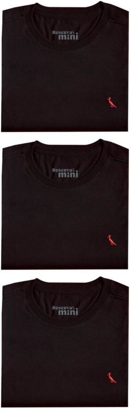 Imagem principal Infantil - Kit 3 Camisetas Brasa Pica Pau Bordado Reserva Mini branco Reserva Mini branco