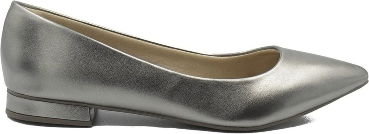 Sapatilha Zatta Básica Lisa Núbia Prata Velho