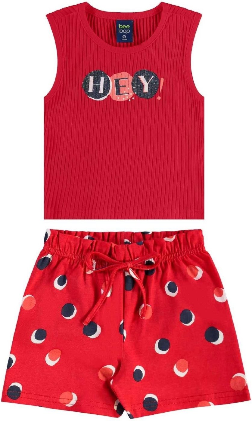 Imagem principal Infantil - Conjunto Regata Cropped e Short Bee Loop preto Bee Loop preto
