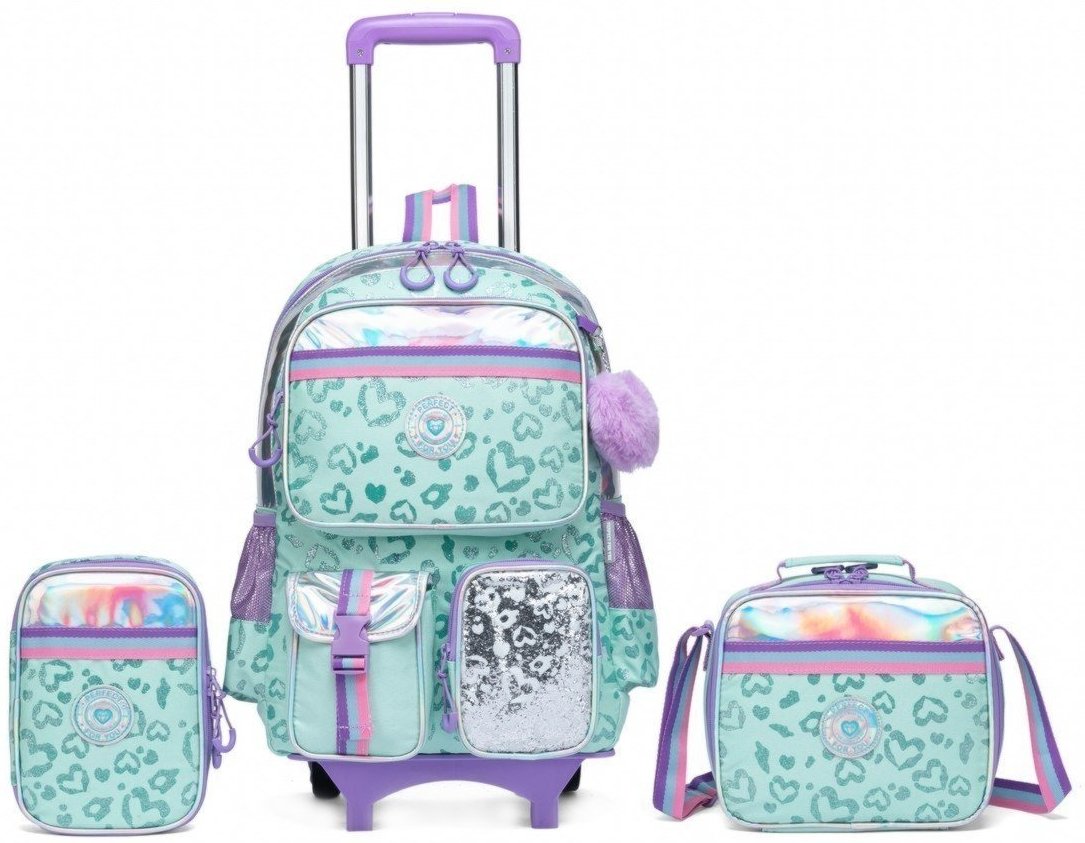 Imagem principal Infantil - Kit Mochila Bolsa Rodinhas Escolar Menina Estojo Lancheira Térmica Perfect For You multicolorido Perfect For You multicolorido