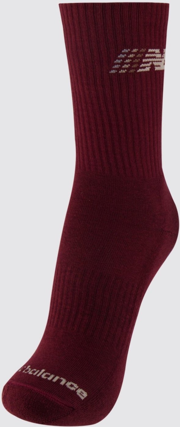 Meia New Balance Cano Alto Graphic Feminino Vinho