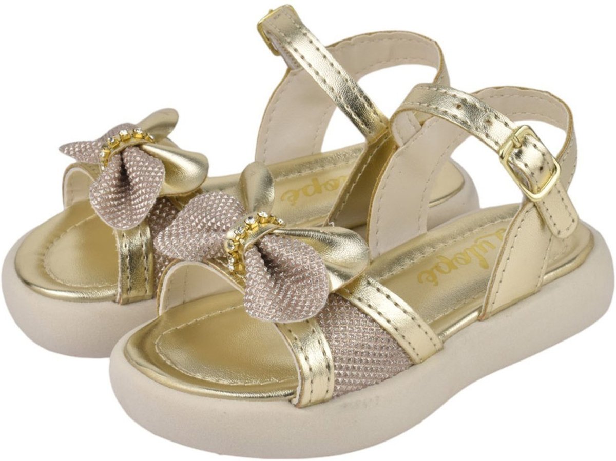 Imagem principal Infantil - Sandália Lulopé Feminina Laço Brilhante dourado Lulope dourado