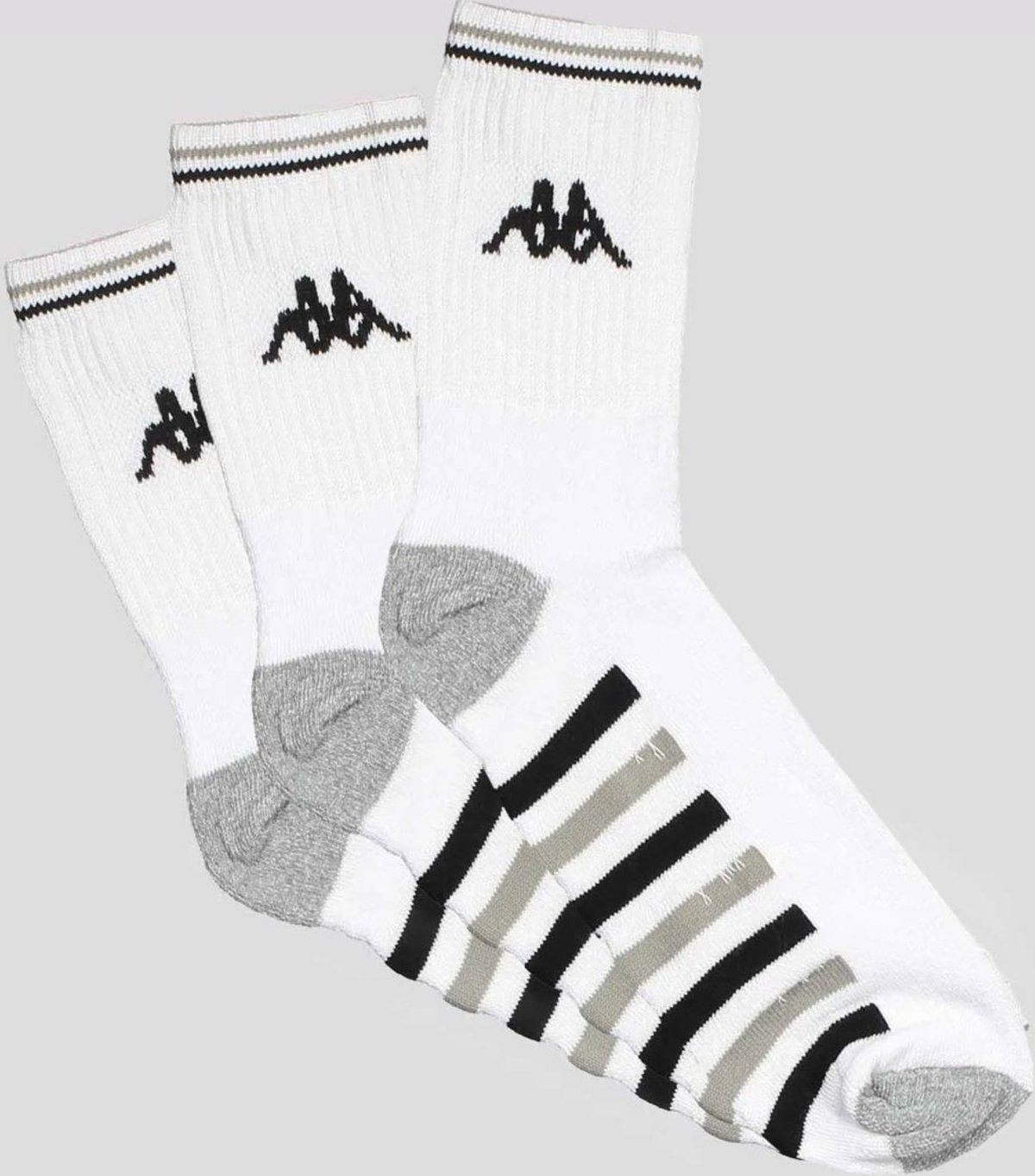 Kit Meia Kappa 3 Pares Comfort Cano Médio Branca