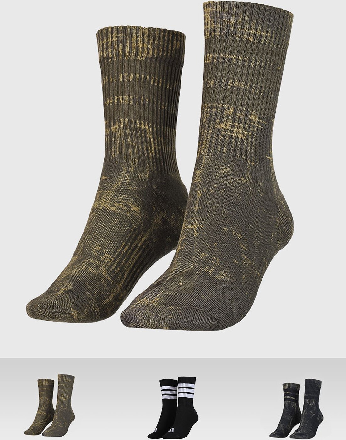 Kit 3 Pares de Meias Unissex Adidas Performance 3S Cano Médio Preta