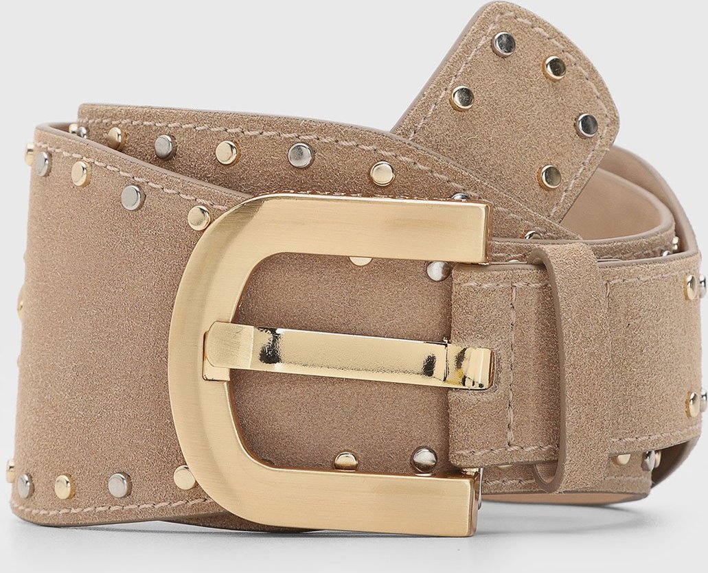 Cinto Feminino Lança Perfume Tachas Dourada