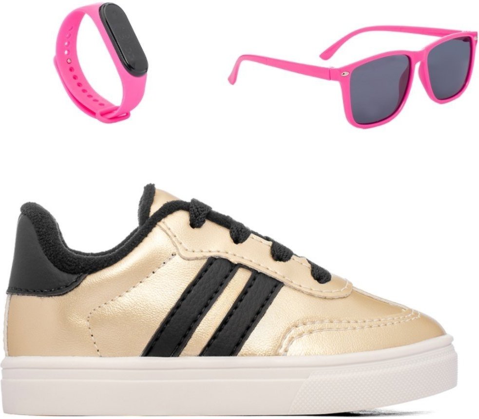 Imagem principal Infantil - Combo Tenis Casual Oculos Relogio Menina Funfy 340A dourado Funfy dourado