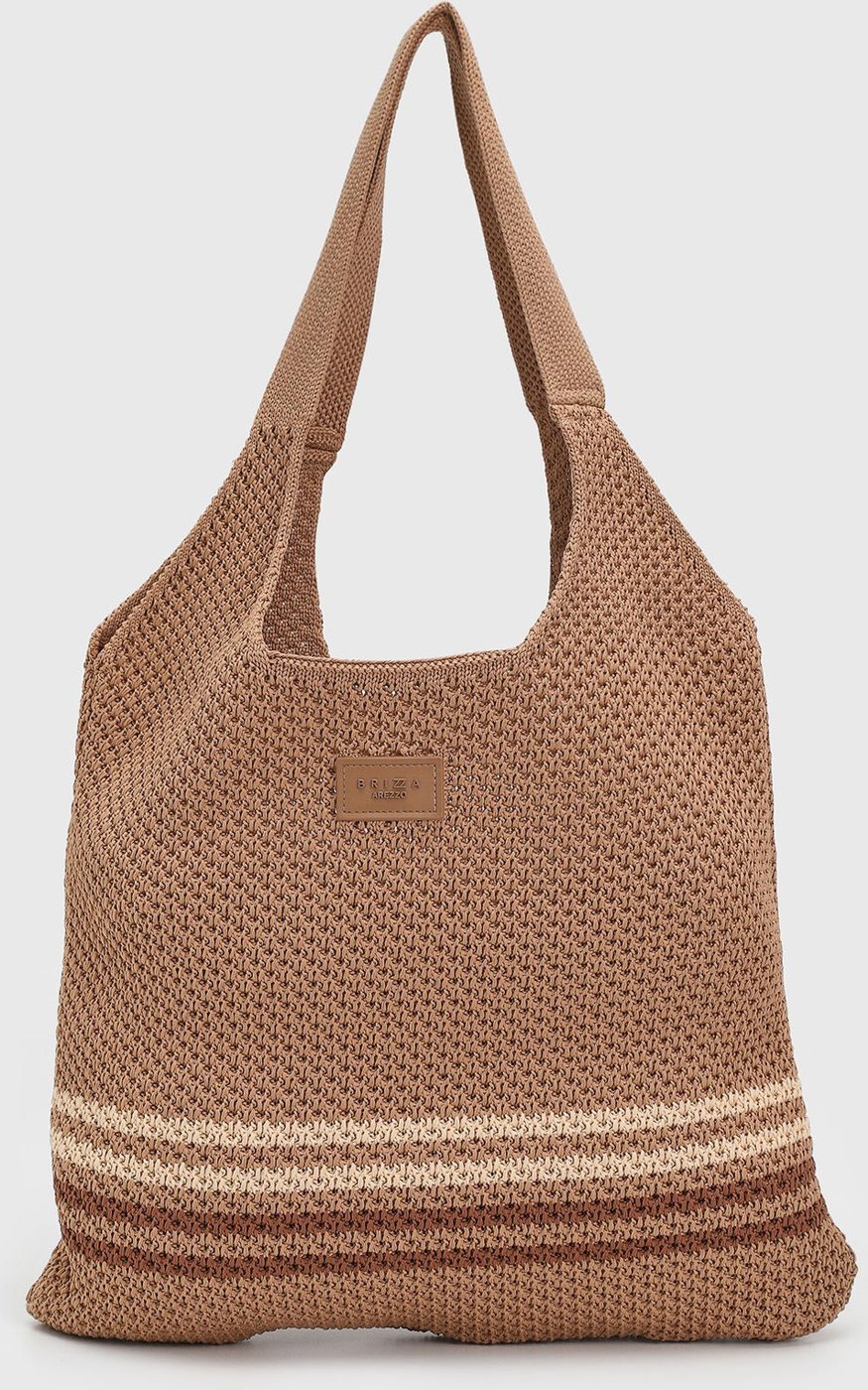 Bolsa Feminina Brizza Arezzo Grande Textura Tramado