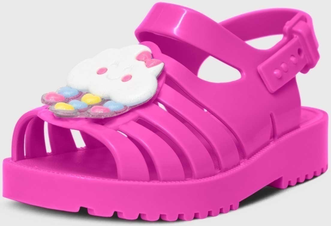 Infantil - Sandália Rasteira Pópidi Menina Emborrachada Chuva de Amor