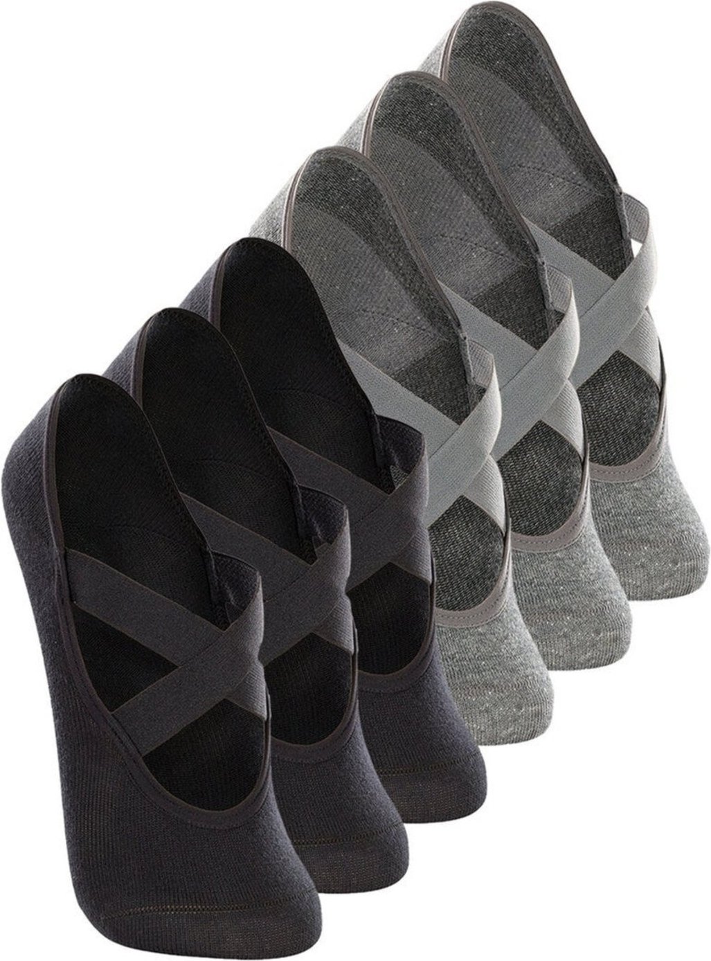 Kit 6 Pares de Sapatilhas Antiderrapante Pilates Lupo