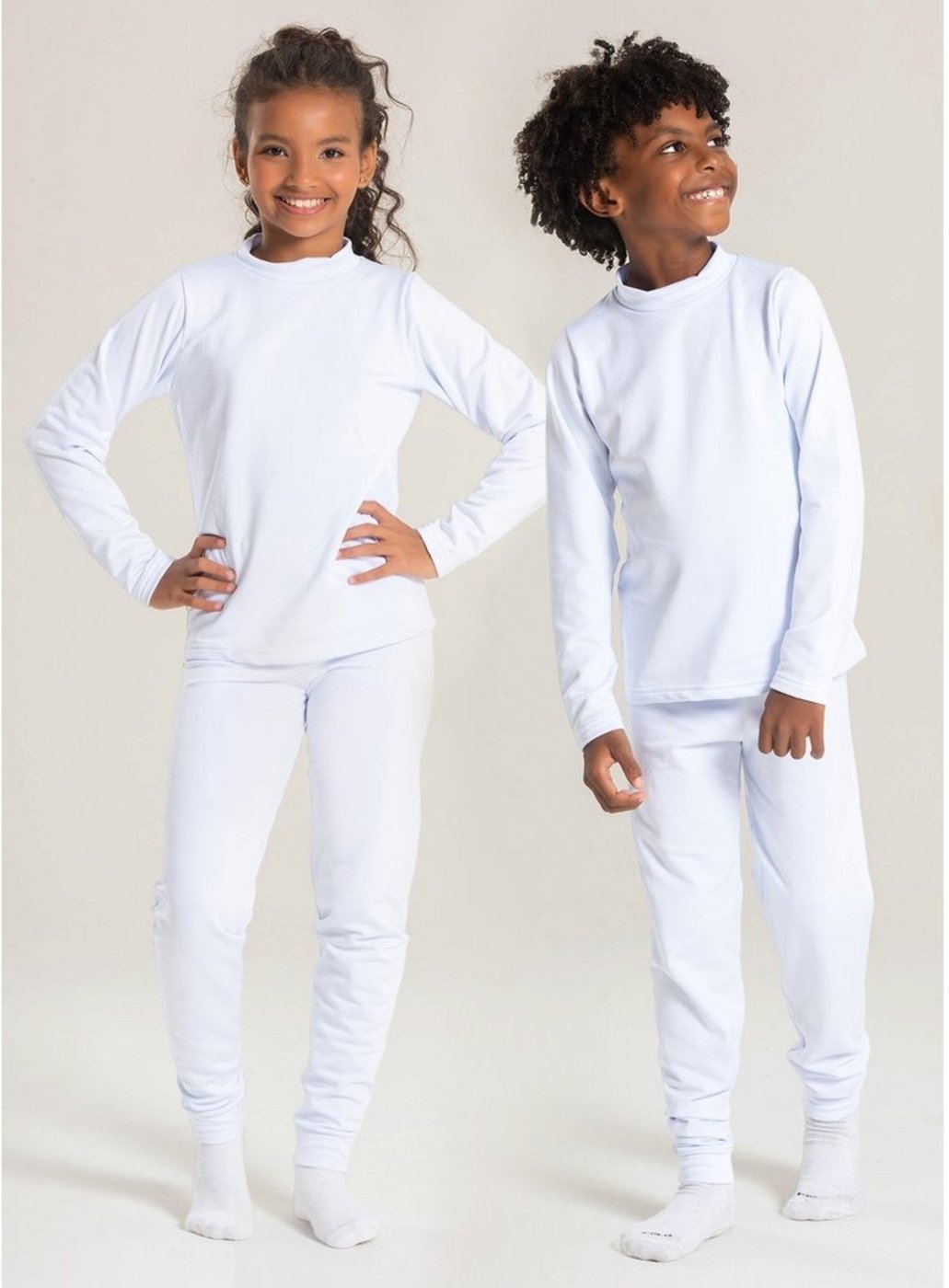 Infantil - Conjunto Inverno Unissex Blusa e Calça em Tecido Térmico