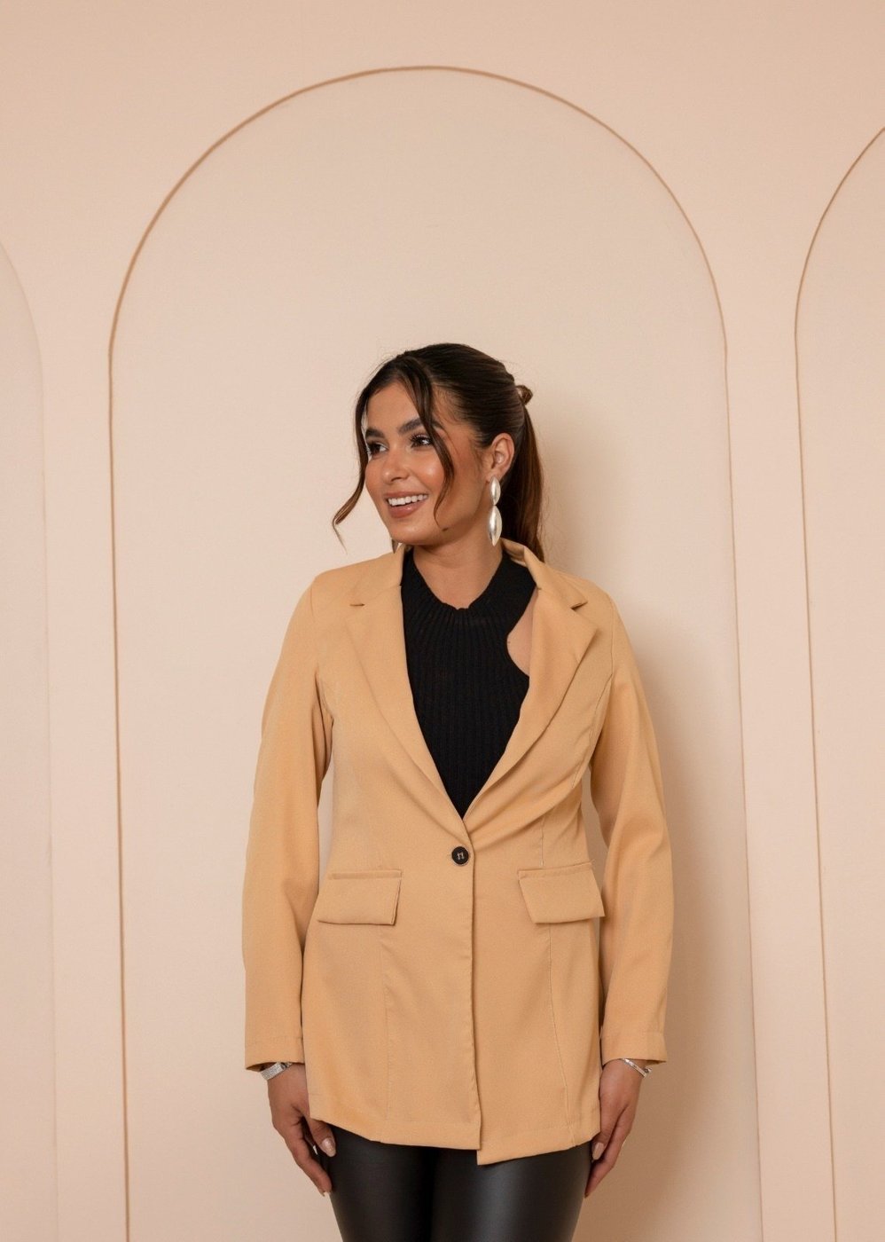 Blazer Alfaiataria Alongado Ericcy Nude