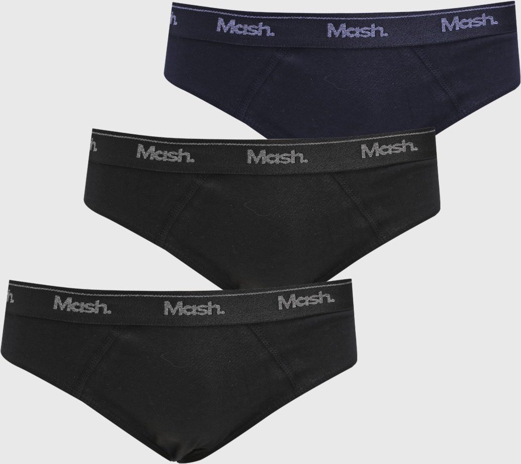 Imagem principal Kit com 3 Cuecas Slip Mash Algodão Preta Azul Marinho preto azul MASH preto azul