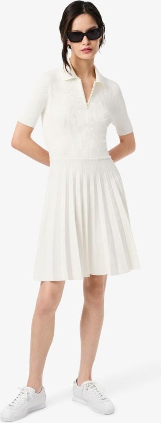 Imagem principal Vestido com Colarinho Polo Plissado Lacoste branco Lacoste branco