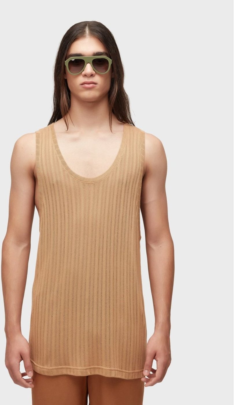 Imagem principal Regata knit texture Osklen bege Osklen bege