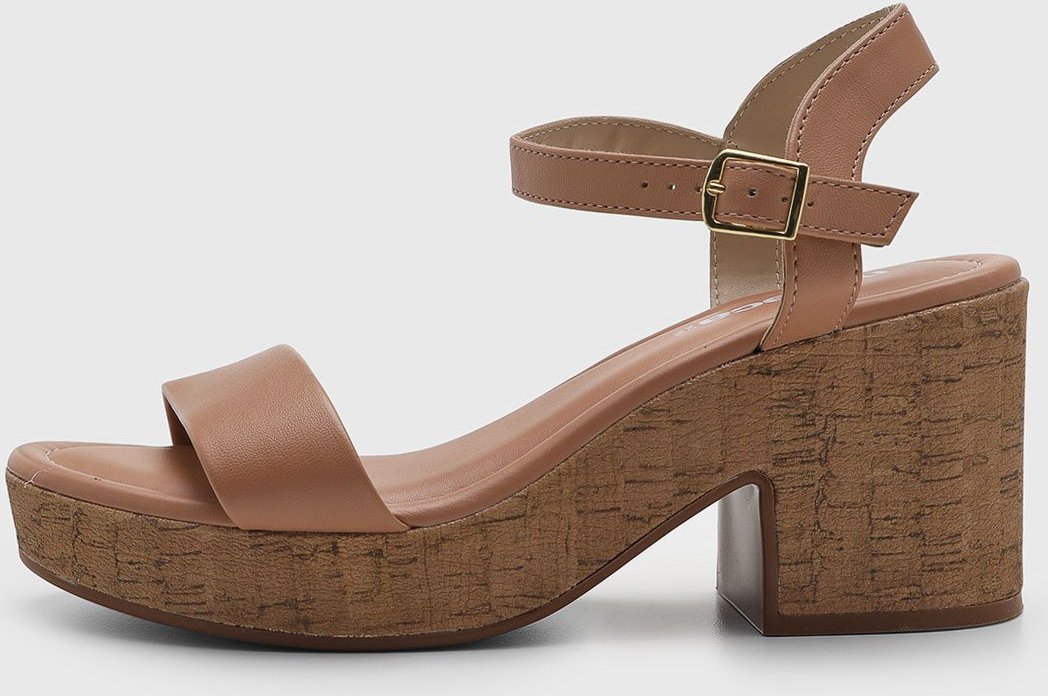 Sandália Feminina Moleca Salto Bloco