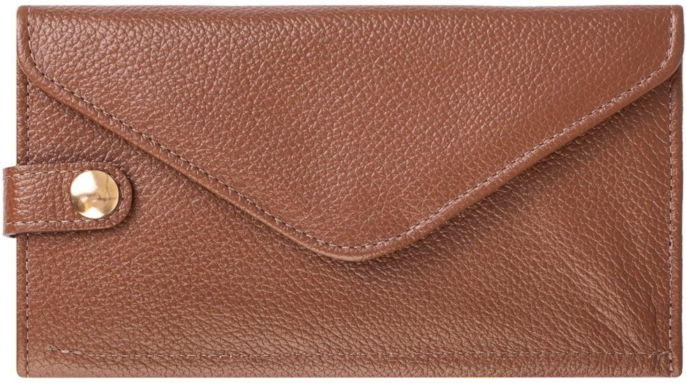 Imagem principal Carteira feminina de couro liso Clara 10,5x19cm - Whisky Andrea Vinci preto Andrea Vinci preto