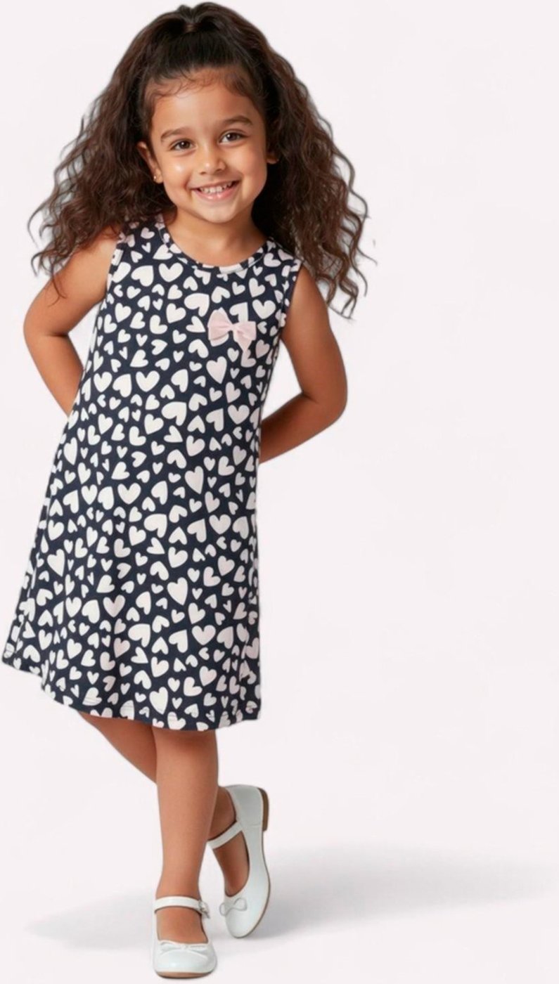 Imagem principal Infantil - Vestido Menina Evasê Coração Kyly rosa Kyly rosa