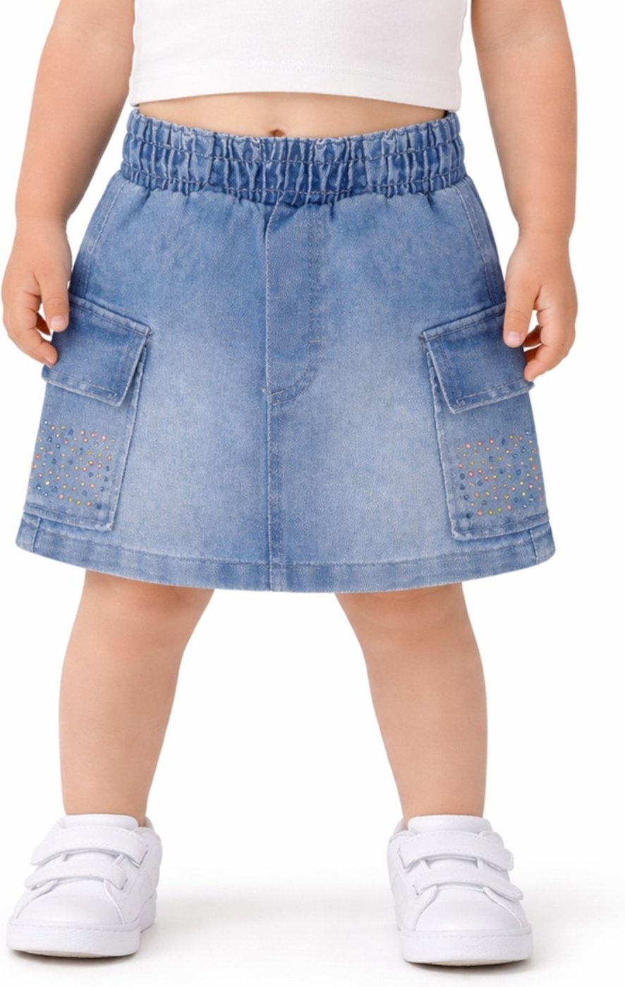 Imagem principal Infantil - Saia Look Jeans Cargo Jeans azul Look Jeans azul