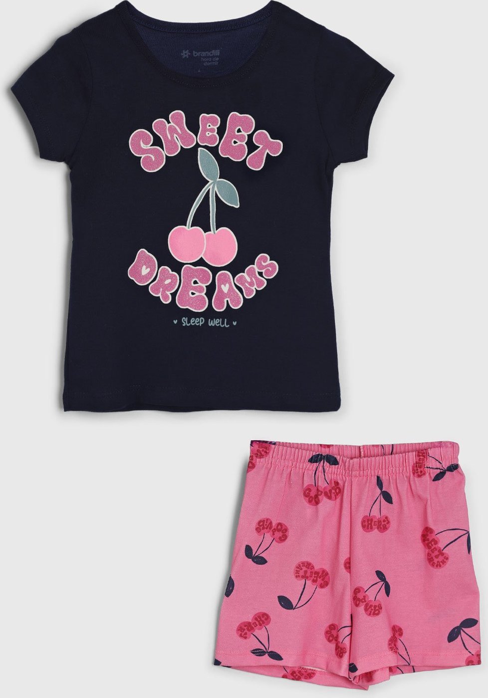 Imagem principal Pijama Curto Brandili Cerejas azul marinho Brandili azul marinho