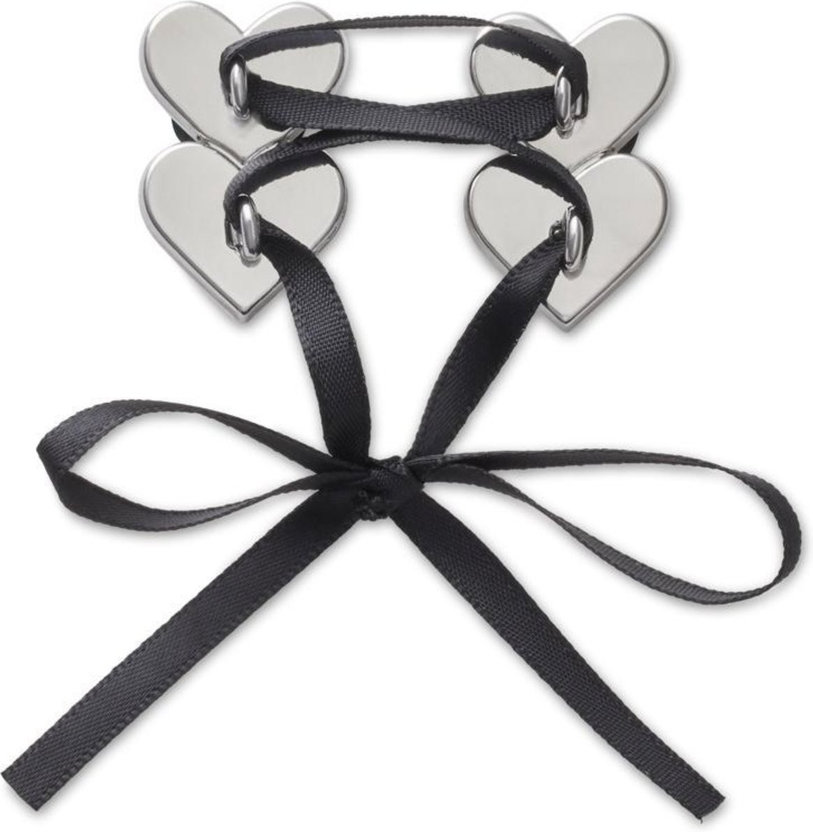 Infantil - Jibbitz™ Coração Prata com Laço