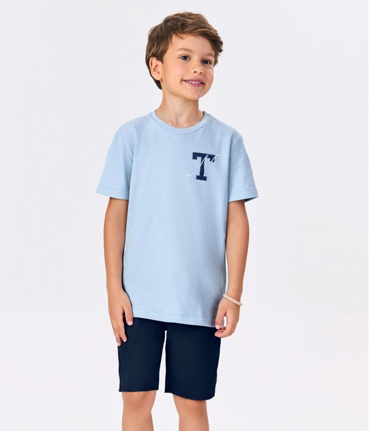 Imagem principal Infantil - Conjunto Menino Camiseta Com Bermuda Trick Nick bege Trick Nick bege
