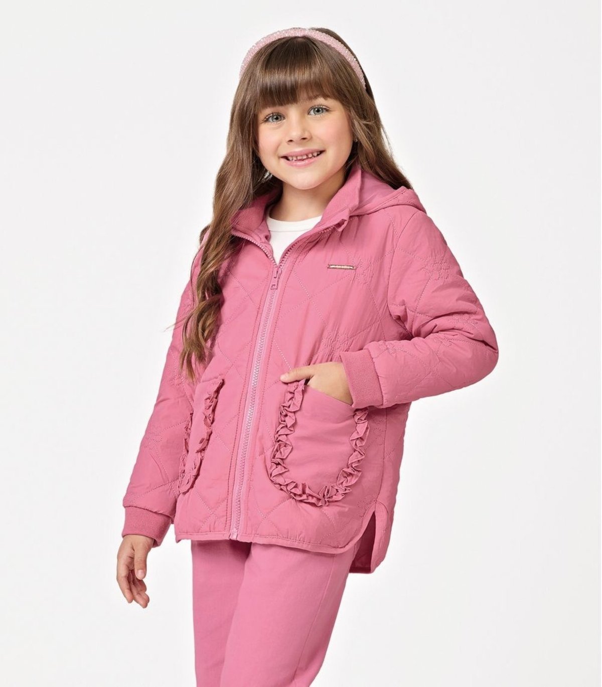 Imagem principal Infantil - Jaqueta Puffer com Capuz Trick Nick rosa Trick Nick rosa