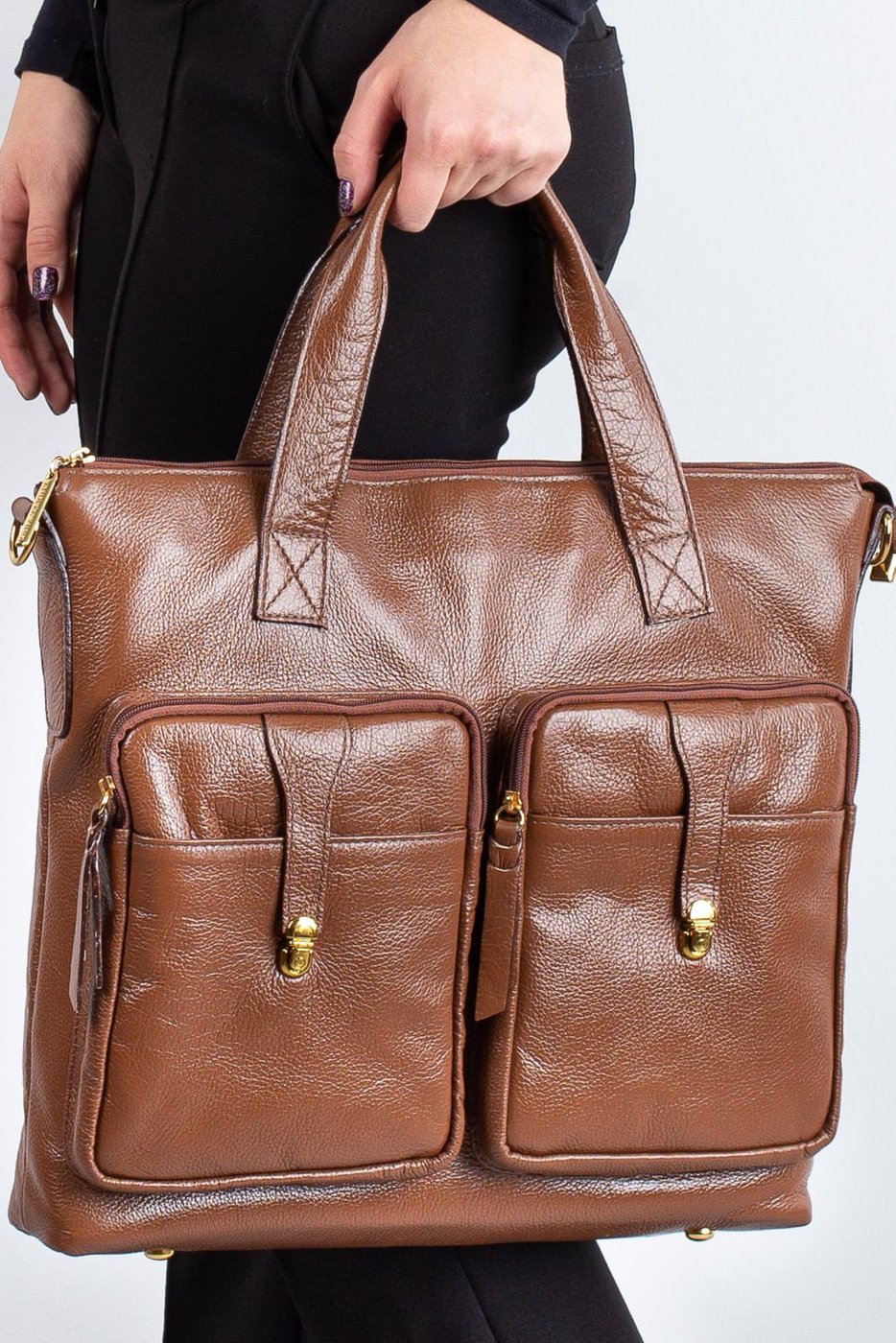 Imagem principal Bolsa Andrea Vinci Para Notebook De Couro Liso Jaque - Whisky vermelho Andrea Vinci vermelho