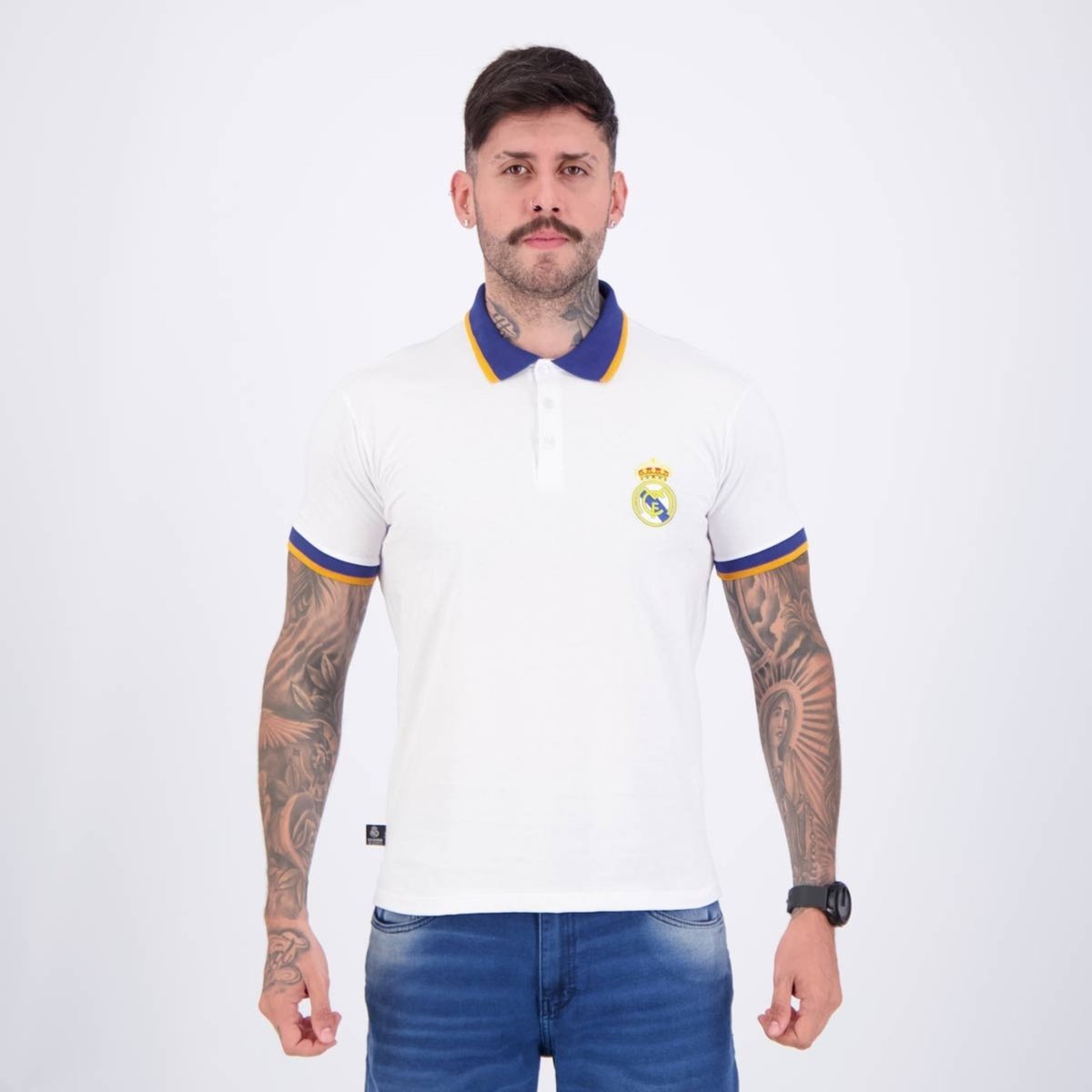 Imagem principal Polo Real Madrid Escudo Branca Balboa branco Balboa branco