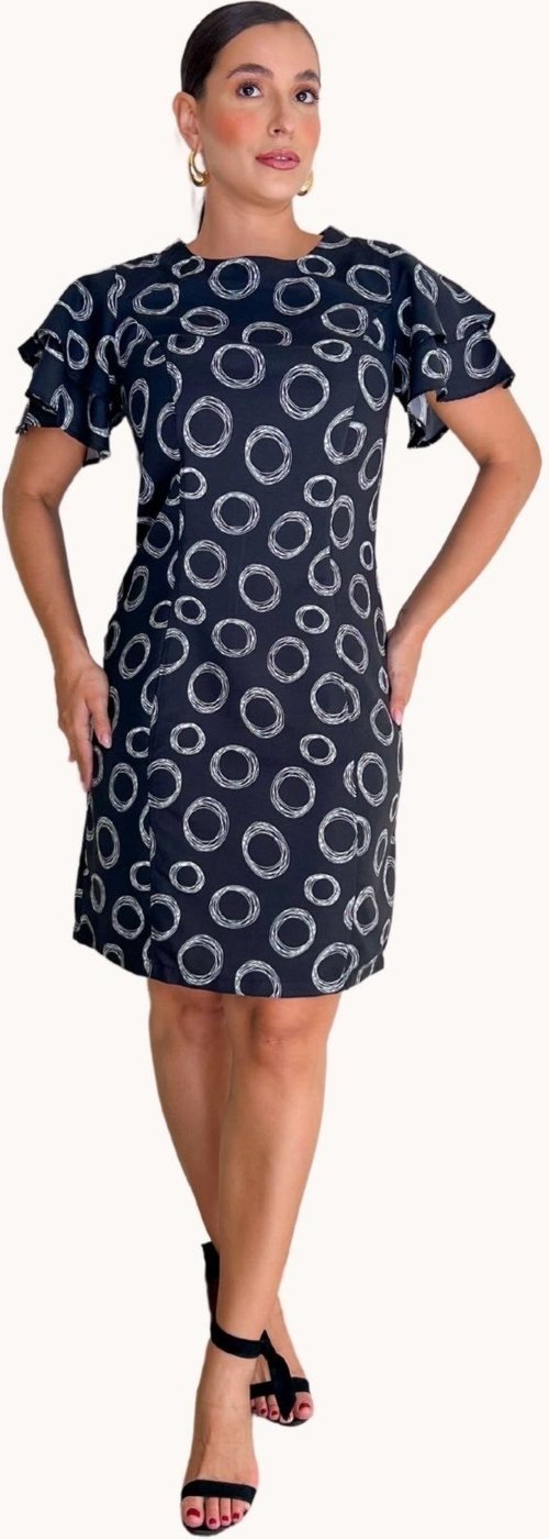 VESTIDO CURTO ESTAMPA POÁ