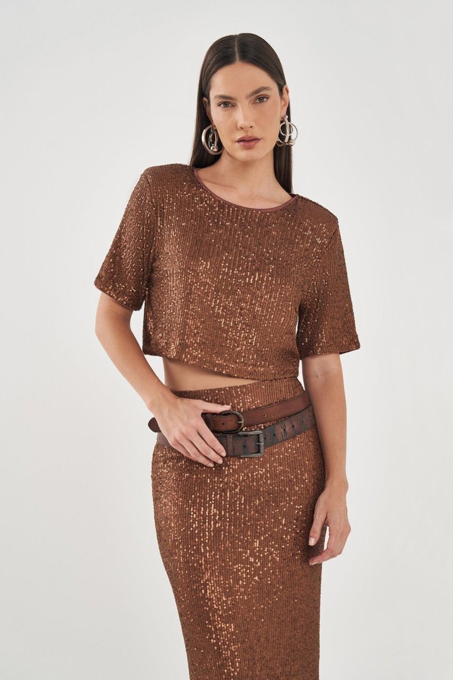 Blusa Bright Paetê Feminina