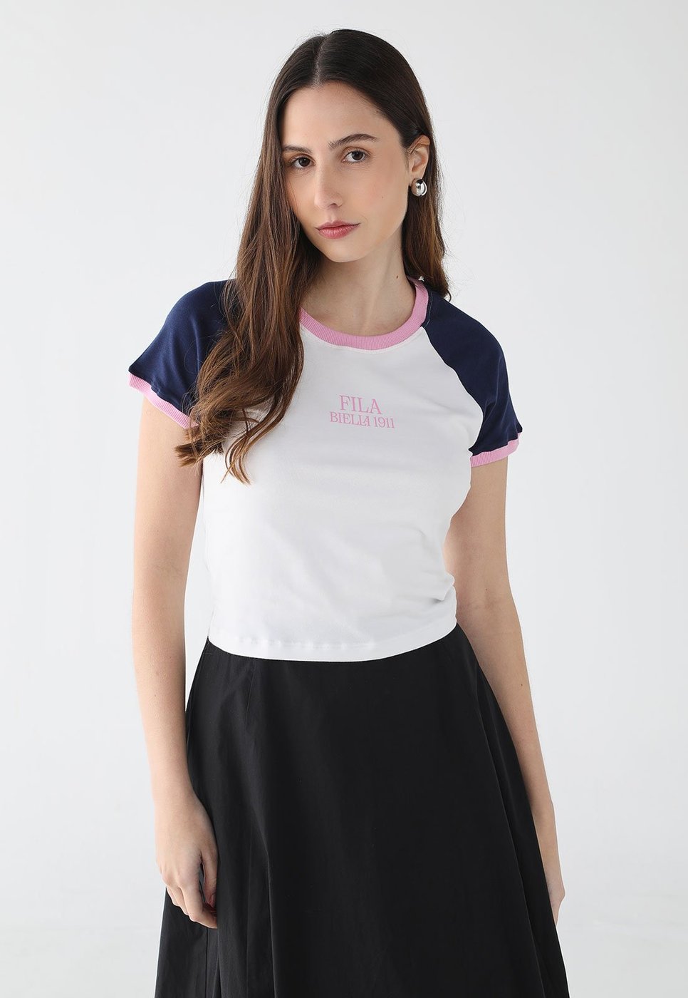 Imagem principal Camiseta Feminina Fila Slim Letter Branca branco Fila branco