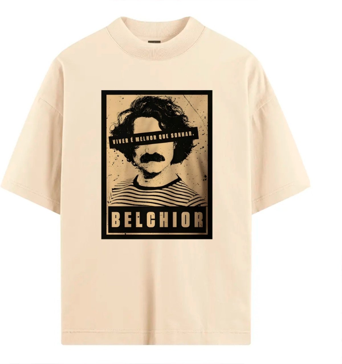 Imagem principal Camiseta Ousy Básica Belchior Frase Poética úsica Brasileira Unissex Off White off-white white ousy off-white white