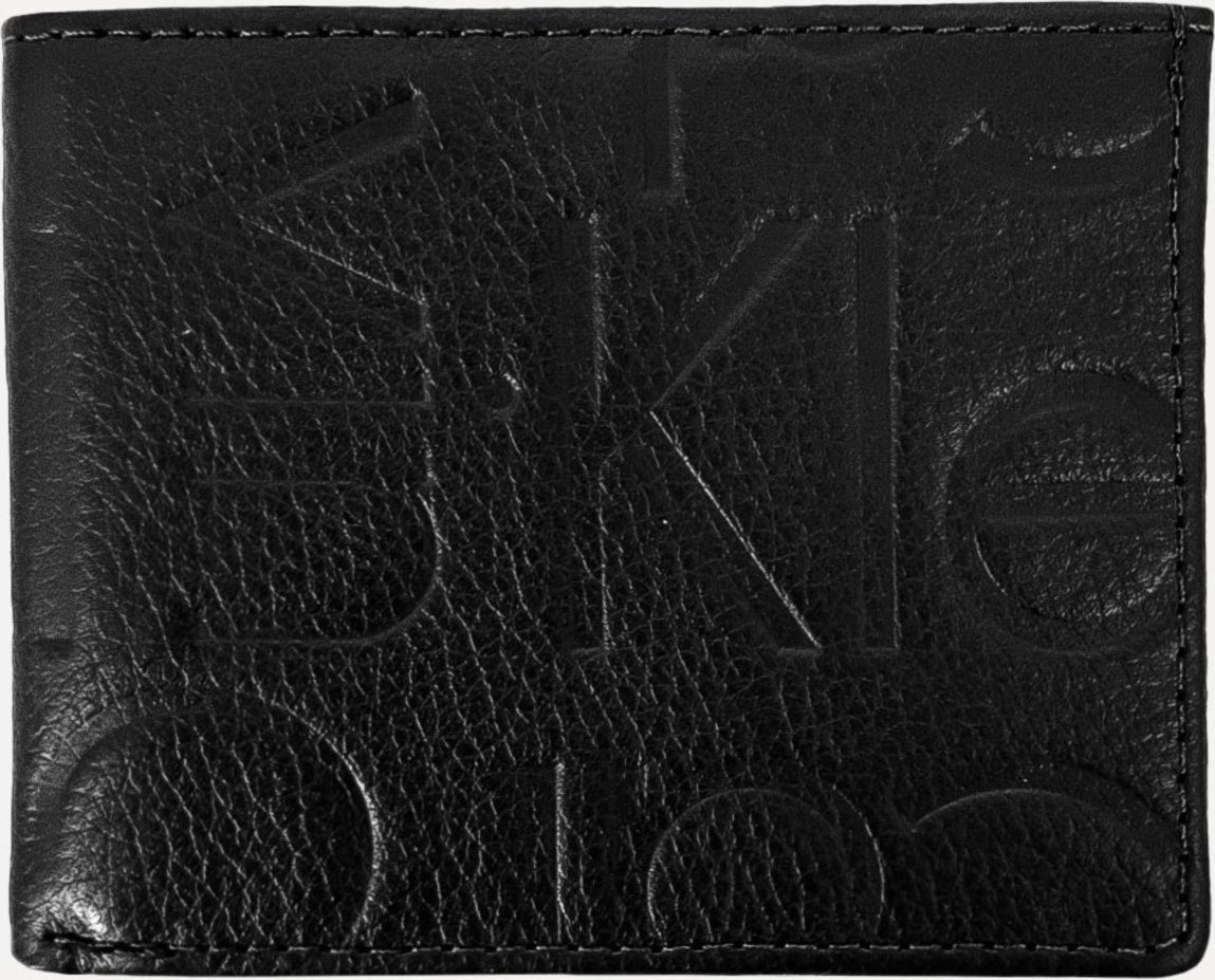 Imagem principal Carteira Calvin Klein Couro Logo Print Large Texture Preta preto Calvin Klein preto